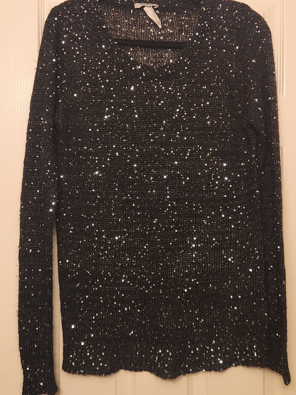 TeenBell Black Sequin Knit Top